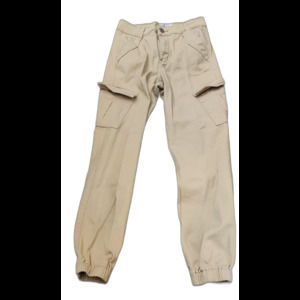 Lilac Sunset size 3/4 Beige Khaki color carpenter pants elastic hem